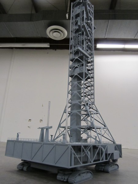 rocket launch pad scale model